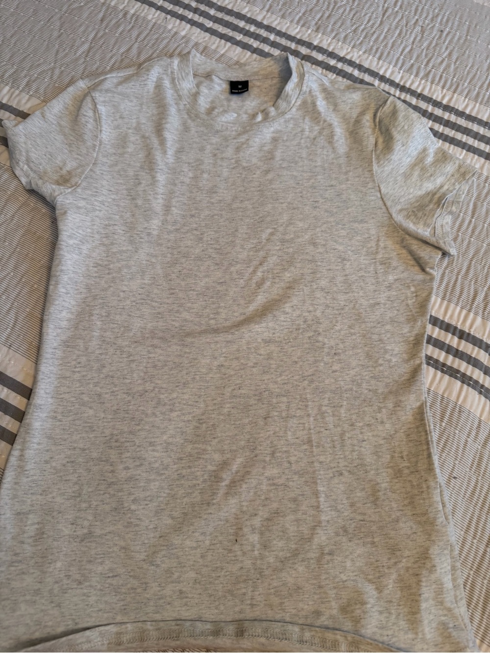 SHEIN Light Heather Gray Short Sleeve Tee